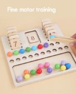 Tabla Montessori Asocieri cu numere si bilute colorate
