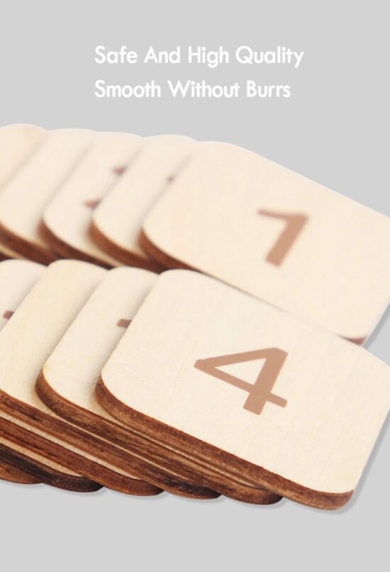 Tabla Montessori Asocieri cu numere si bilute colorate