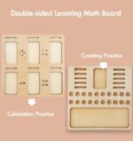 Tabla Montessori Asocieri cu numere si bilute colorate