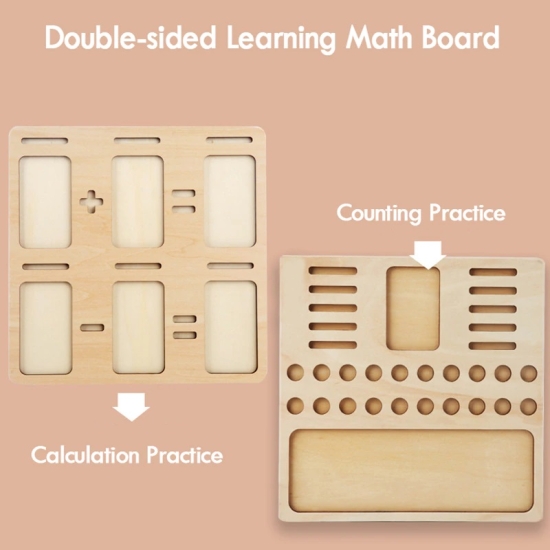 Tabla Montessori Asocieri cu numere si bilute colorate