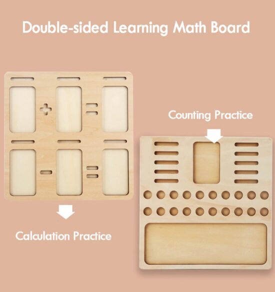 Tabla Montessori Asocieri cu numere si bilute colorate