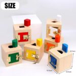 Set 6 cutii Montessori Incuie-descuie Forme geometrice