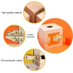 Set 6 cutii Montessori Incuie-descuie Forme geometrice