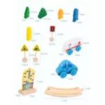 Circuit trenulet-masini Oraselul semne circulatie 26piese