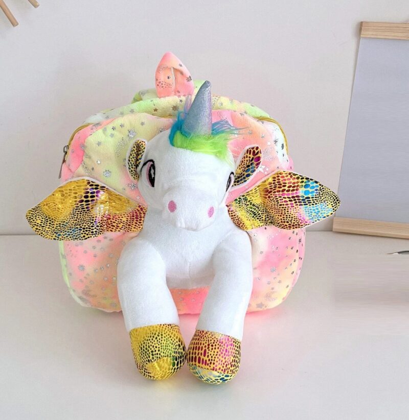 Ghiozdan plus Unicorn model 3D sclipici