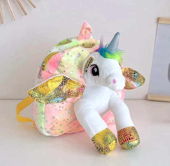 Ghiozdan plus Unicorn model 3D sclipici