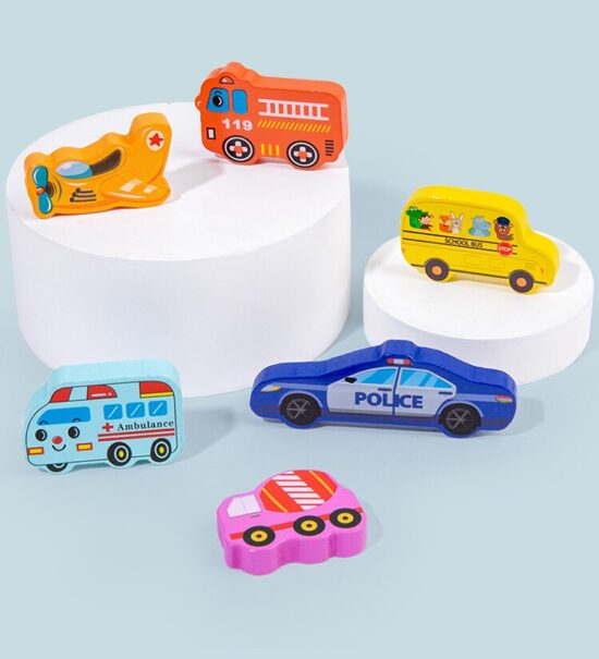 Joc logaritmic Curcubeu Puzzle cifre masini