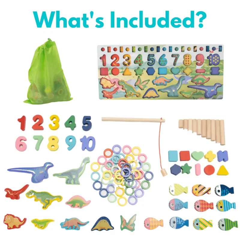 Joc logaritmic Pescuit Puzzle numere dinozauri