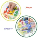 Joc logaritmic Pescuit Puzzle numere dinozauri