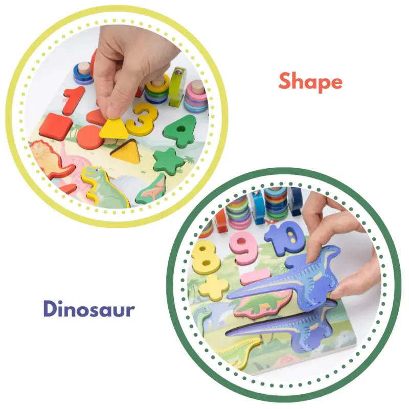 Joc logaritmic Pescuit Puzzle numere dinozauri