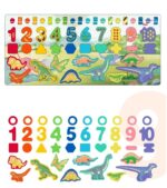 Joc logaritmic Pescuit Puzzle numere dinozauri