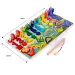 Joc logaritmic Pescuit Puzzle numere dinozauri