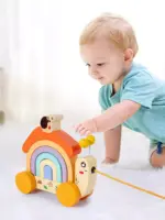 Jucarie de tras Melcul Montessori curcubeu