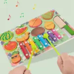 Puzzle educativ Fructe Xilofon Joc 3in1