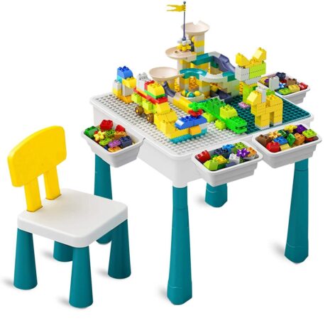 Set Masuta cu scaunel 7in1 Cuburi constructie Lego Circuit