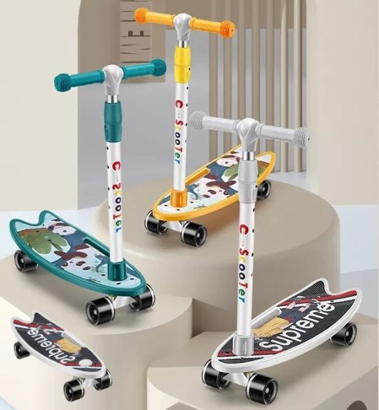 Trotineta Skateboard copii Roti silicon luminate