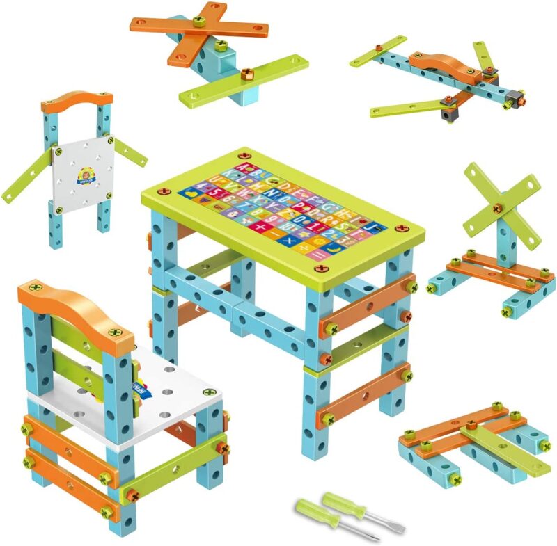 Atelierul de construit STEM Asamblare masa1 Atelierul de construit STEM Asamblare masa
