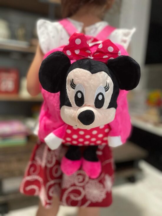 Ghiozdan gradinita 3D plus Minnie Mouse-roz