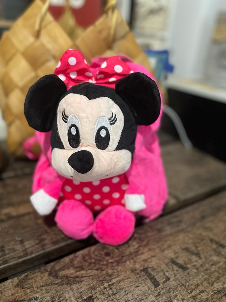 Ghiozdan gradinita 3D plus Minnie Mouse-roz