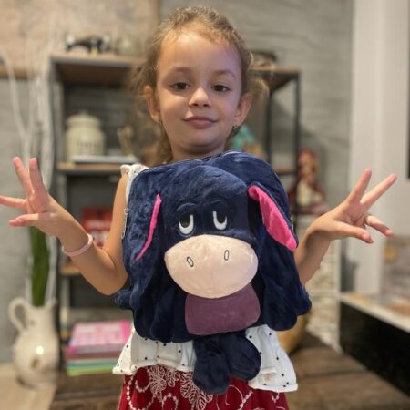 Ghiozdan gradinita 3D plus Vacuta bleumarin