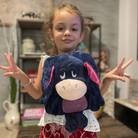 Ghiozdan gradinita 3D plus Vacuta bleumarin