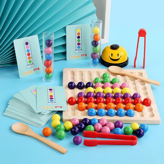 Puzzle Montessori curcubeu Joc Jenga bile Puzzle Montessori curcubeu Joc Jenga bile