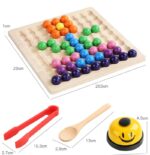 Puzzle Montessori curcubeu Joc Jenga bile