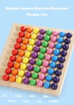 Puzzle Montessori curcubeu Joc Jenga bile
