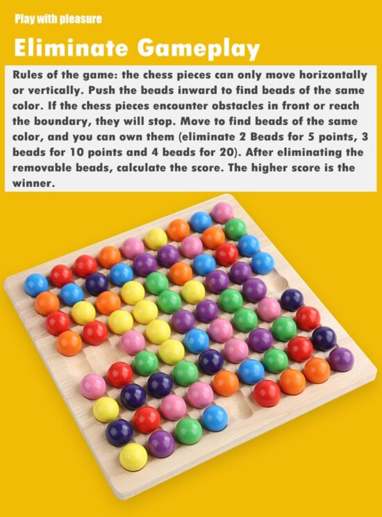 Puzzle Montessori curcubeu Joc Jenga bile