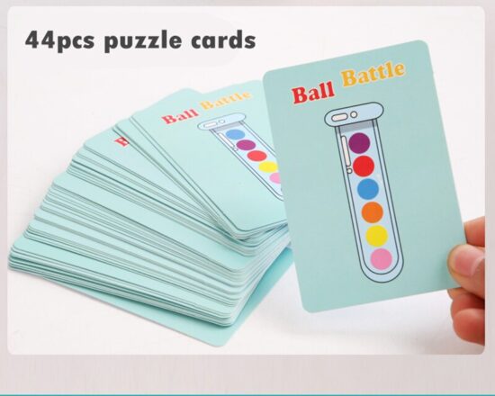 Puzzle Montessori curcubeu Joc Jenga bile