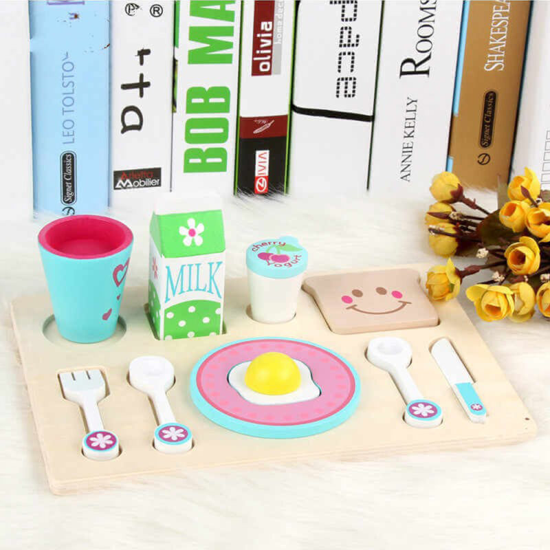 Puzzle lemn Micul dejun cu accesorii