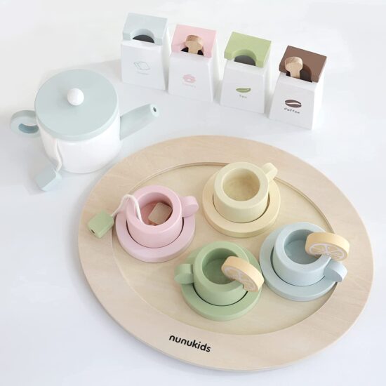 Set ceai lemn Jucarii bucatarie Nunukids
