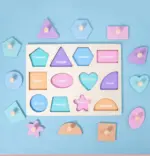 Tabla Puzzle magnetic forme geometrice Montessori