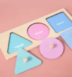 Tabla Puzzle magnetic forme geometrice Montessori