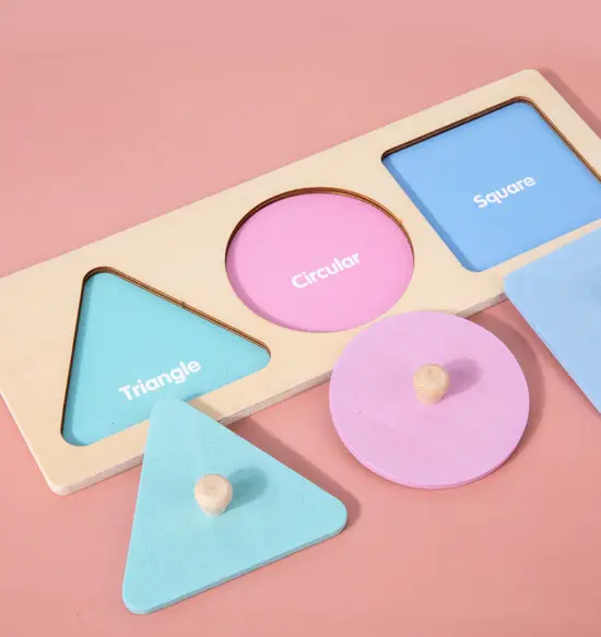 Tabla Puzzle magnetic forme geometrice Montessori