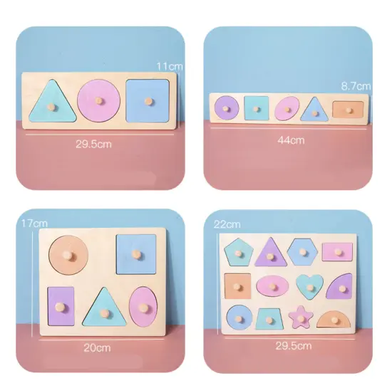 Tabla Puzzle magnetic forme geometrice Montessori