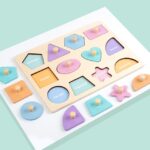 Tabla Puzzle magnetic forme geometrice Montessori