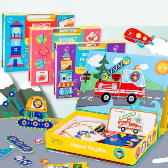Carte magnetica Puzzle educativ Jocuri Jigsaw