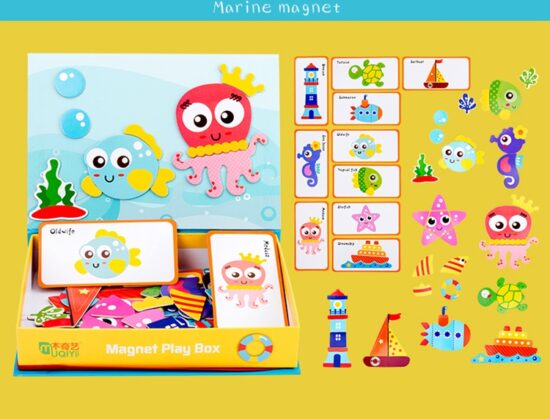 Carte magnetica Puzzle educativ Jocuri Jigsaw