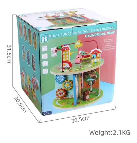 Centru activitati Cub 8in1 Montessori Labirint Three