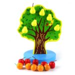 Copacul Montessori cu fructe magnetice din lemn