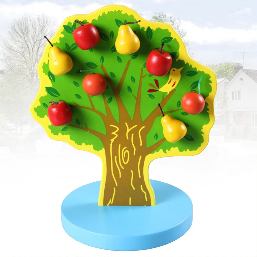 Copacul Montessori cu fructe magnetice din lemn
