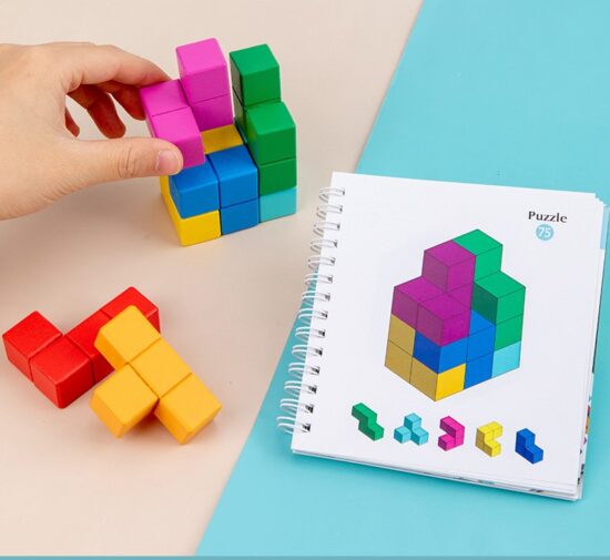 Cuburi constructii Tetris Puzzle geometric Build Master