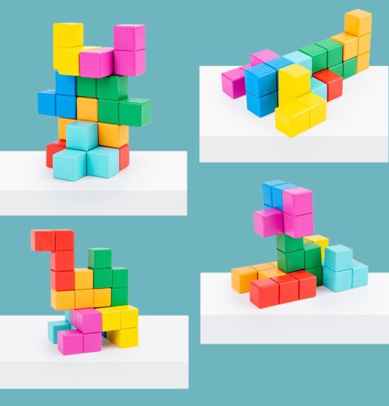 Cuburi constructii Tetris Puzzle geometric Build Master