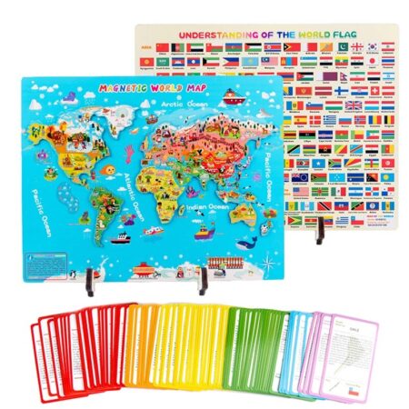 Harta lumii Puzzle magnetic Joc educativ