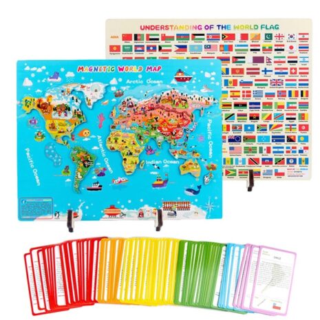 Harta lumii Puzzle magnetic Joc educativ