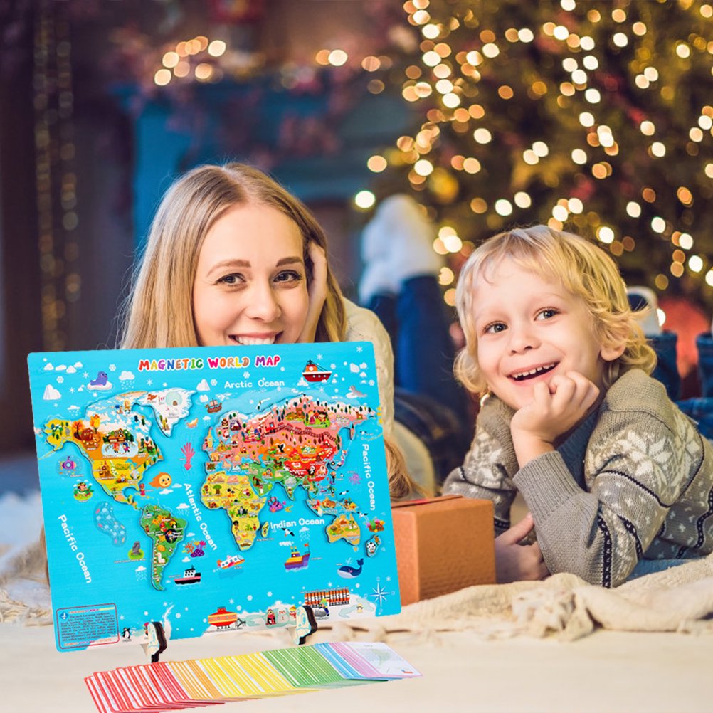 Harta lumii Puzzle magnetic Joc educativ