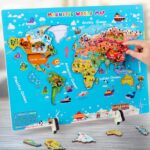 Harta lumii Puzzle magnetic Joc educativ