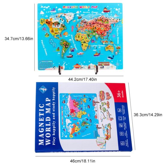 Harta lumii Puzzle magnetic Joc educativ