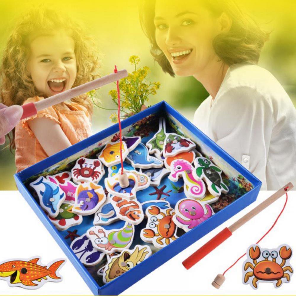 Joc Pescuit magnetic Animale marine Puzzle educativ